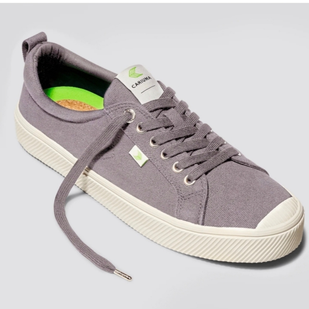 Cariuma OCA Low Gray Canvas Sneakers Womens Size 7.5 Mens Size 6